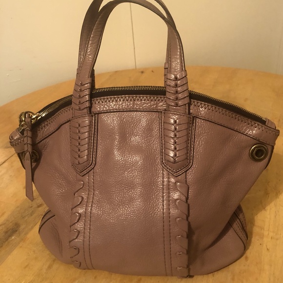 Oryany Light Purple Leather Satchel - Picture 2 of 8